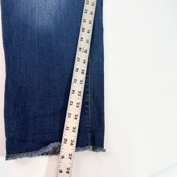 Torrid Straight Leg Jeans Women's 22 Blue High Rise Distressed Fray Ankle Denim - Picture 5 of 9